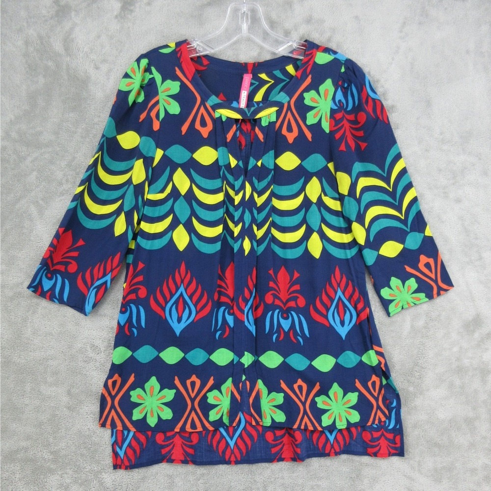 Plenty by Tracy Reese Tunic Womens Size XS Anthropologie Keyhole Tunic Boho Art